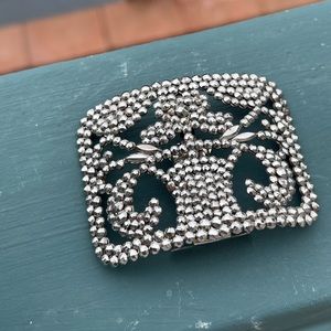 Antique Steel Cut Shoe Clip - great for ribbon wrapped bracelet